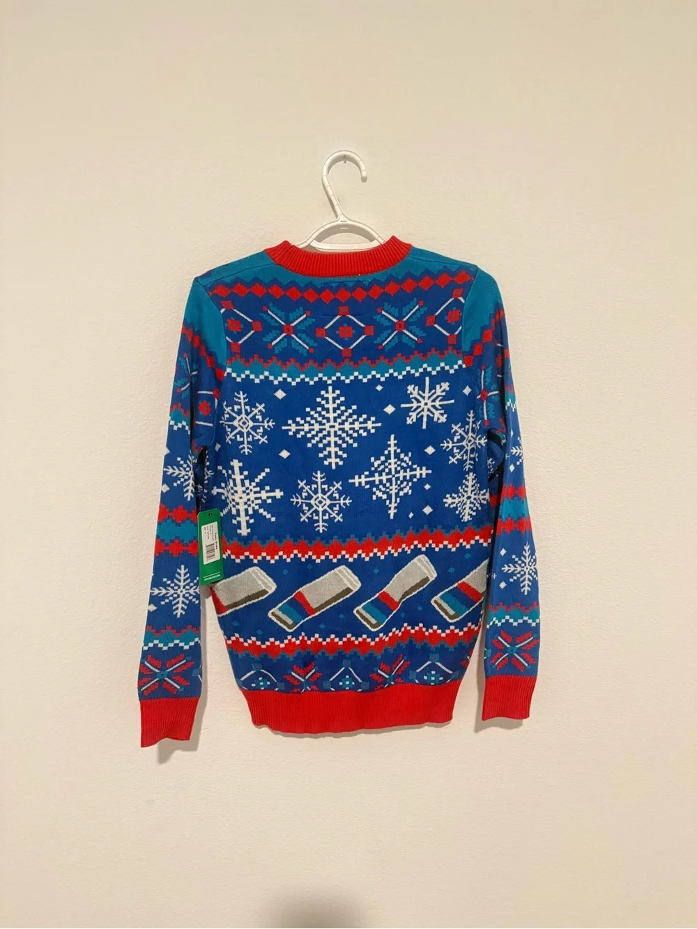 Natural Light Beer Ugly Christmas Sweater Tipsy Elves Mens Small Natty Light NWT